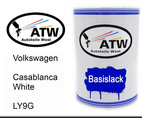 Volkswagen, Casablanca White, LY9G: 500ml Lackdose, von ATW Autoteile West.